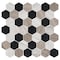 Andova Tiles SAMPLE Channing 2 x 2 Marble Honeycomb Mosaic Floor Use Tile SAM-ANDCHA123 - alternate 5